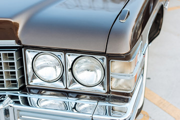 Headlight of old car