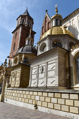 Obraz premium Cathedral on a Wawel Hill in Krakow, Poland