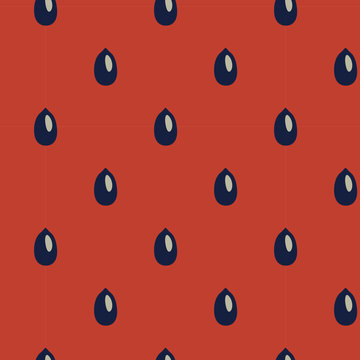 watermellon seeds seamless pattern