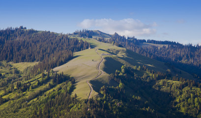 mountain peak in Romanian Carpathians, Poiana Teiului