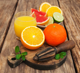 Glass of orange juice