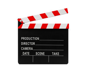 Film clapperboard with clipping path 