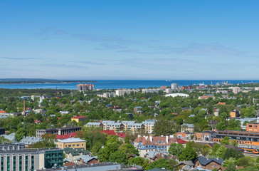 Obraz premium Scenic summer panorama of the city Tallinn, Estonia