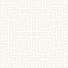 Geometric Ethnic Lattice. Stylish Subtle Texture. Vector Abstract Seamless Pattern.