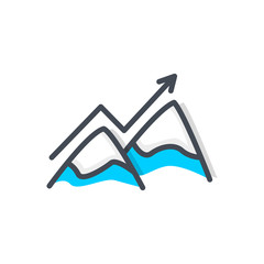 Business StartUp Mount Peak colored icon