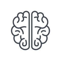 Business StartUp brain idea line icon