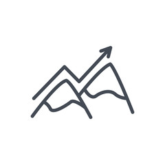 Business StartUp Mount Peak line icon