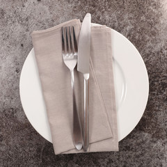 plate and cutlery