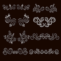 Vintage frames and scroll elements3