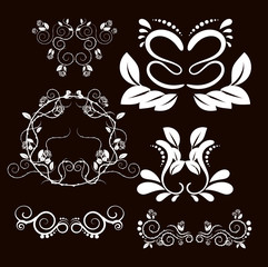 Vintage frames and scroll elements5