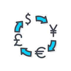 Trading Business Exhange Currency Colored Icon