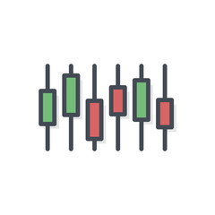 Trading Business Forex Market Graph Colored Icon