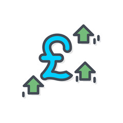 Trading Business pound currency Colored Icon