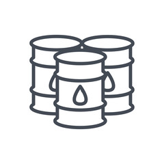 Trading Business Fuel Oil Drum line Icon