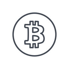 Trading Business Bitcoin Cryptocurrency line Icon