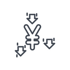 Trading Business Yen Currency line Icon