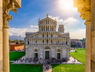 Foto auf Acrylglas Schiefe Turm von Pisa Pisa Cathedral (Duomo di Pisa) on Piazza dei Miracoli in Pisa, Tuscany, Italy