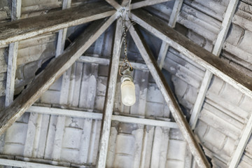 Fototapeta premium The ceiling is made of wood