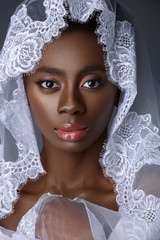 Beautiful black skin bride