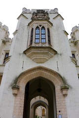 The entrance to the  Hluboka Castle, Czech Republic