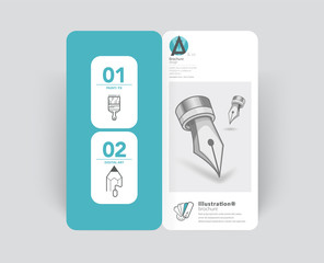 Bifold Brochure cover design with concept icons.