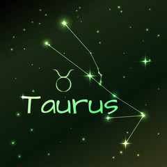 Fototapeta na wymiar Earth symbol of Taurus zodiac sign, horoscope, vector art and illustration.