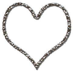 Liquid Metal Heart Shaped Frame