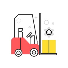 Color box forklift icon
