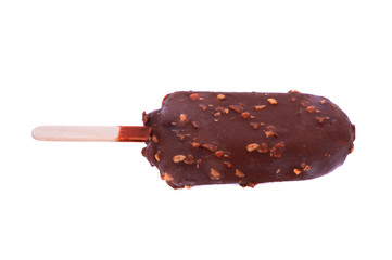 ice cream chocolate stick isolated on white background