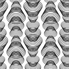 Fototapeta na wymiar Black and white abstract seamless pattern. Vector clip art.