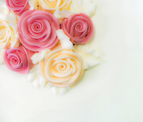 Floral birthday cake with rose shape.