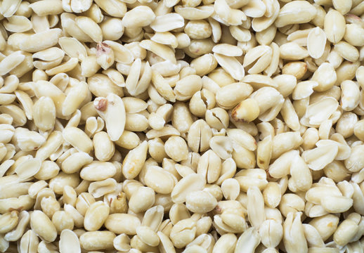 peeled peanuts for background