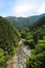 Fototapeta na wymiar 徳島県美馬市　剣峡の風景