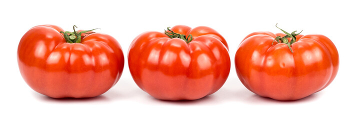 Tomatoes on a white background