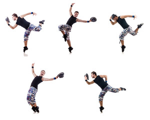 Dancer isolated on the white background