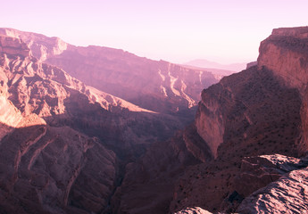 Beautiful mountain landscape in Oman