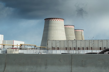 Three cooling towers