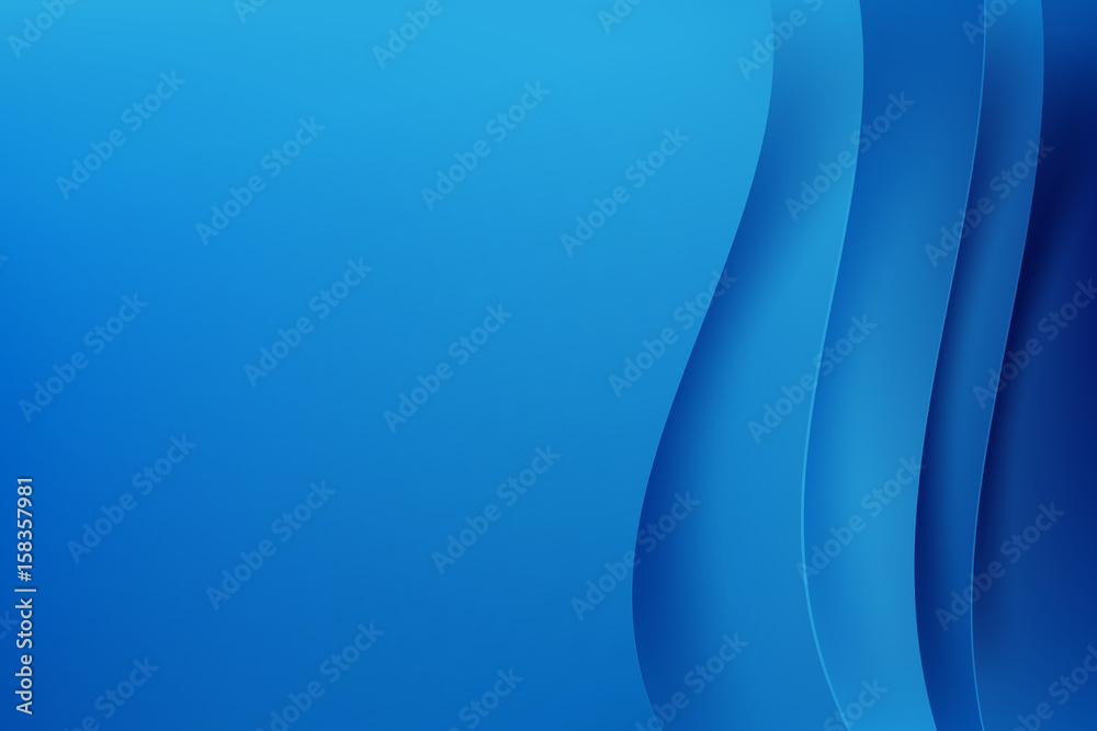 Wall mural abstract blue background dark curve layered and overlap vector illustration eps10 001