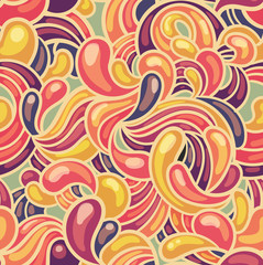 Abstract seamless hand-drawn pattern