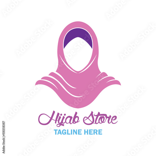 "hijab logo with text space for your slogan / tag line ...
