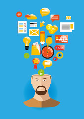 Genius Mind Multitask Concept