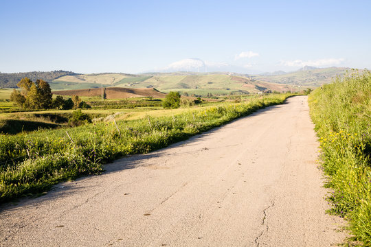 Country road in Sicily
