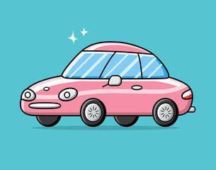 Pink luxury sports car