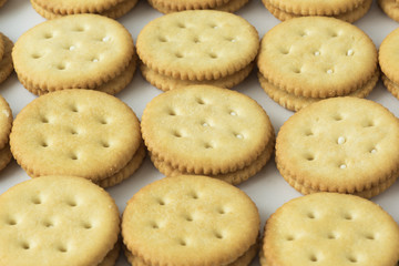 Rows of crackers