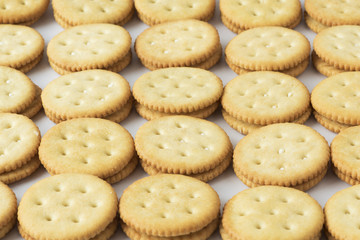 Rows of crackers