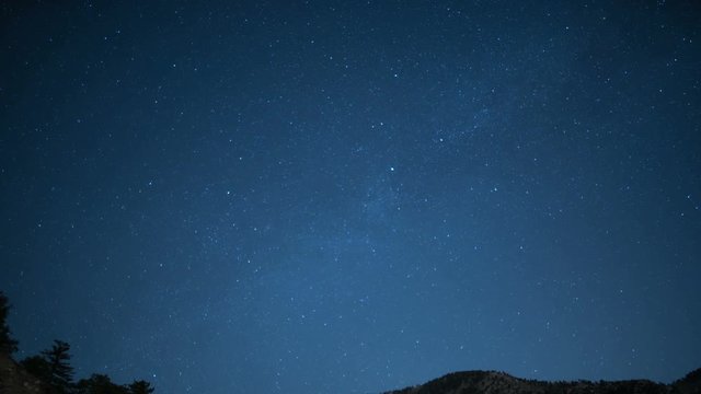 Milky Way Above Alpine Mountain Peaks 02 Time Lapse Stars
