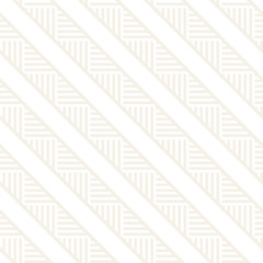 Stylish Lines Maze Lattice. Ethnic Monochrome Texture. Abstract Geometric Background. Vector Seamless Subtle Pattern...