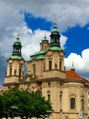 Fototapeta na wymiar St. Nicholas Church Old Town Square, Prague, Czech Republic