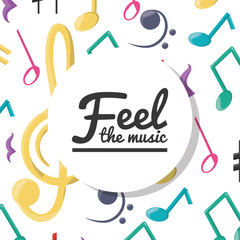 colorful musical notes concept music vector illustration