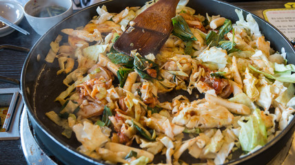 Korean spicy stir fried vegetable